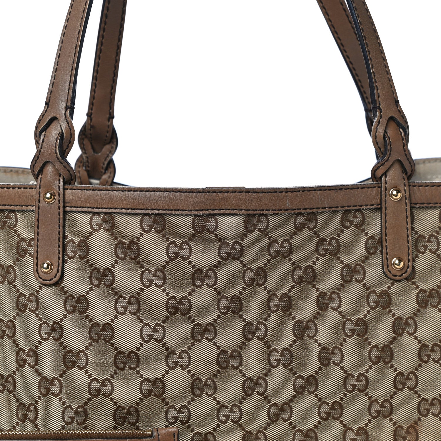 Gucci Monogram Medium Craft Tote Brown 6 of 40