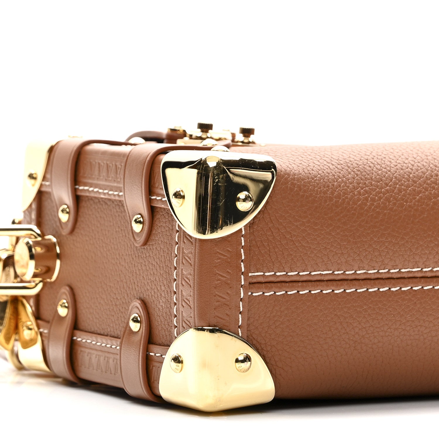 Louis Vuitton Grained Calfskin Side Trunk PM Cognac 1773942