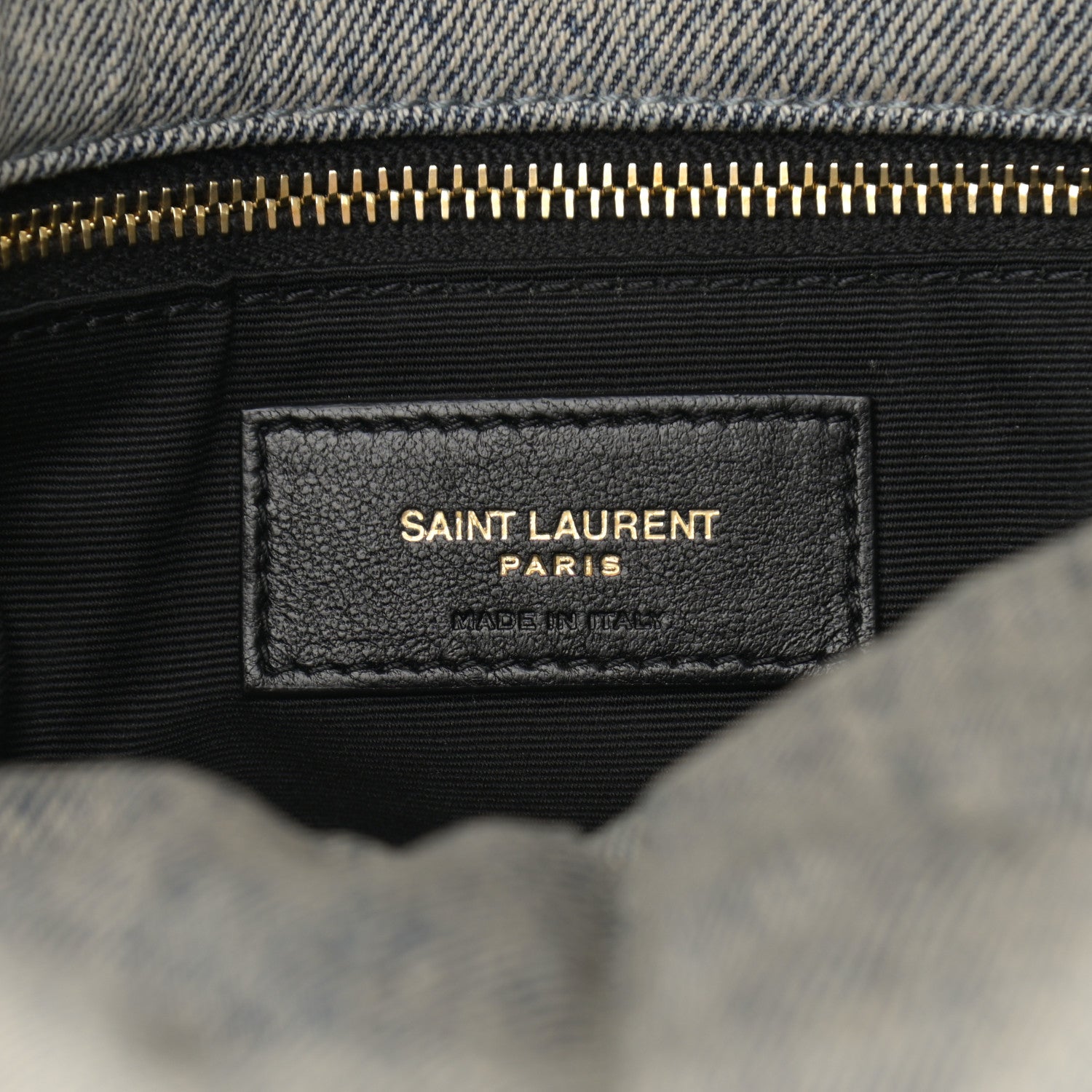Saint Laurent Denim Quilted Medium Loulou Puffer Monogram Chain Satchel Azur 6 of 10
