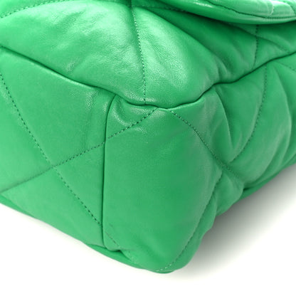 Chanel Lambskin Quilted Maxi Chanel 19 Flap Green 10 of 10