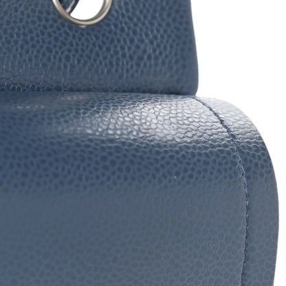 Chanel Caviar Quilted Jumbo Double Flap Navy Blue 11 of 11