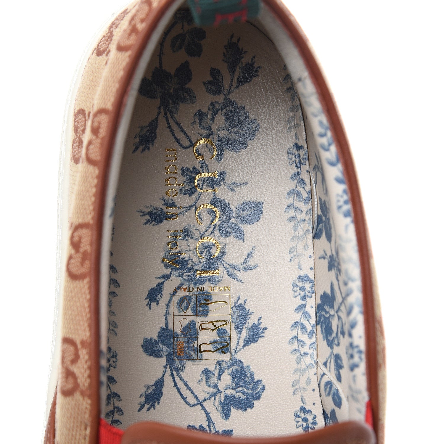 Gucci X MLB GG Monogram NY Yankees Embroidered Mens Slip On Sneakers 10 Beige Ruggine Rust 7 of 9