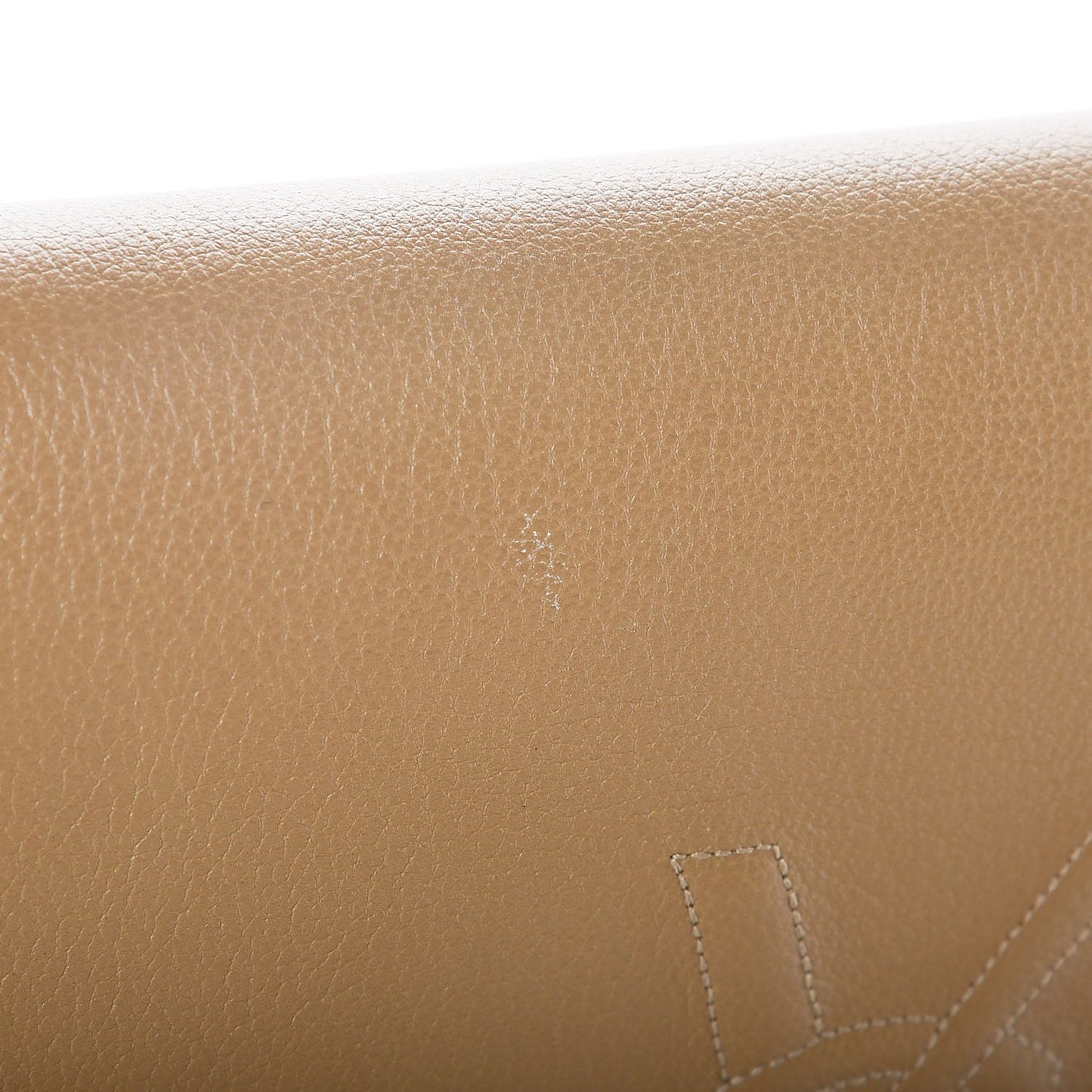 Calfskin Monogram Large Belle De Jour Clutch Beige