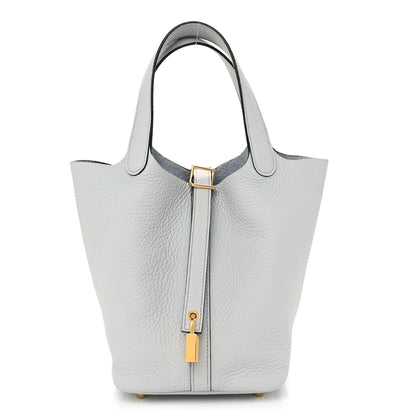 Hermes Taurillon Clemence Picotin Lock 18 PM Bleu Pale 1 of 10