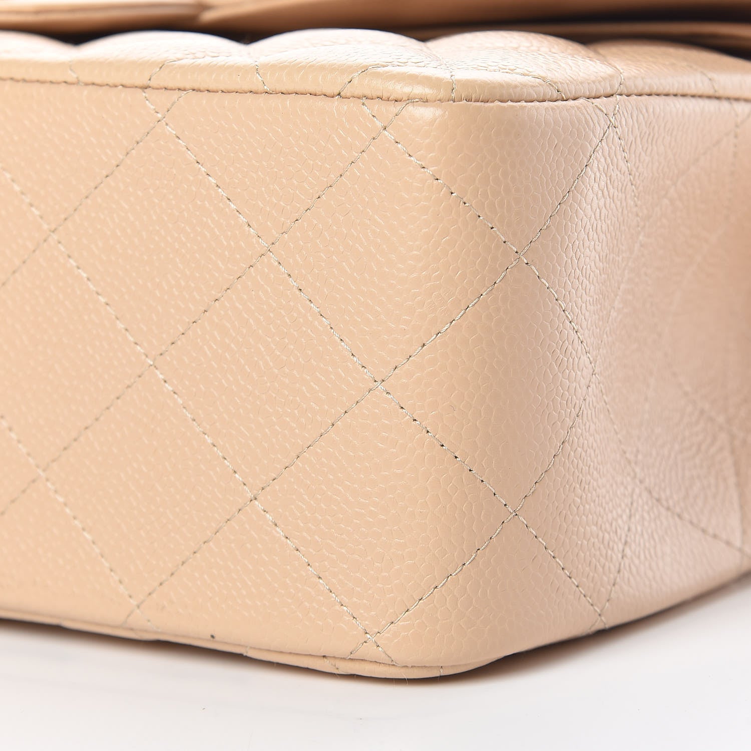 Chanel Caviar Quilted Jumbo Double Flap Beige Clair 9 of 9