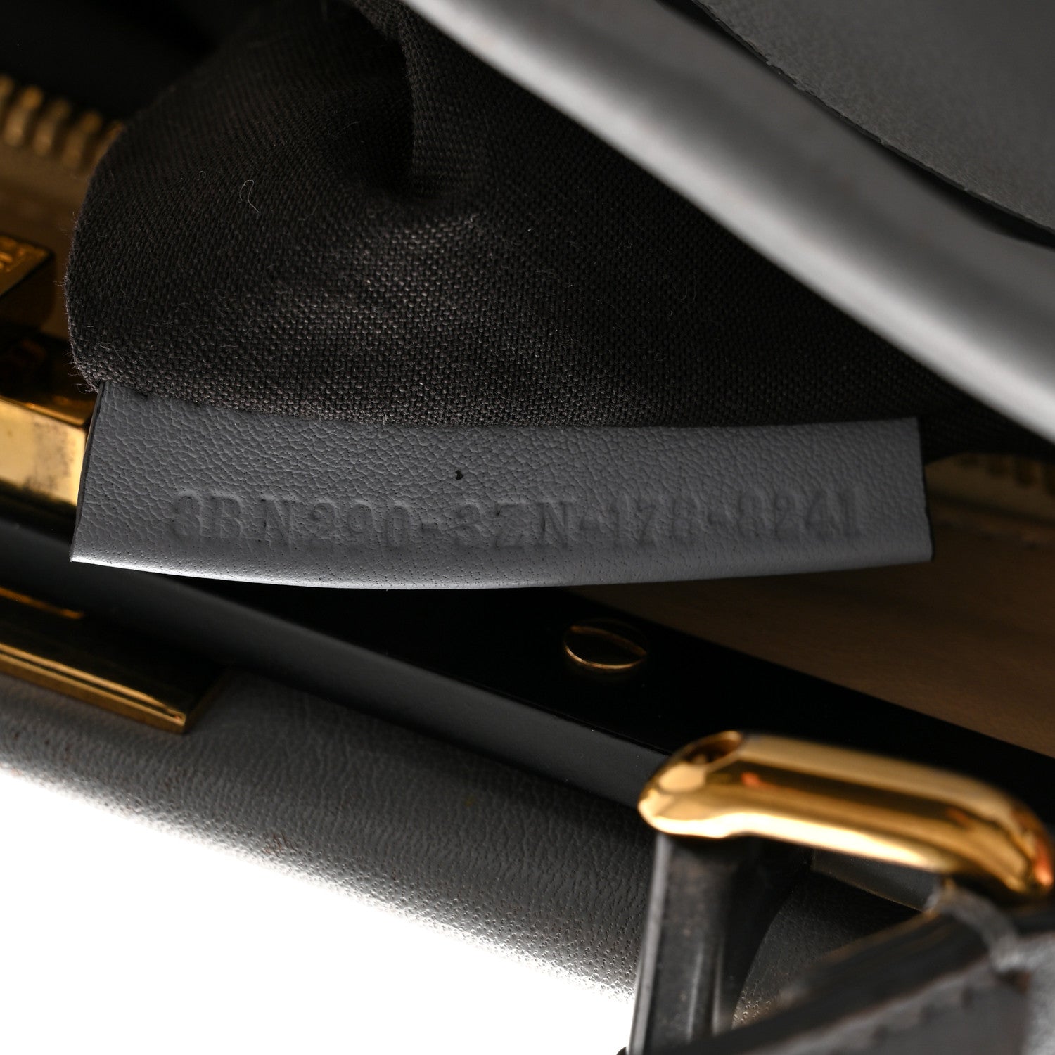 Fendi Vitello Seta Shiny Nappa Medium Peekaboo Iconic Satchel Ardesia Amido 7 of 13