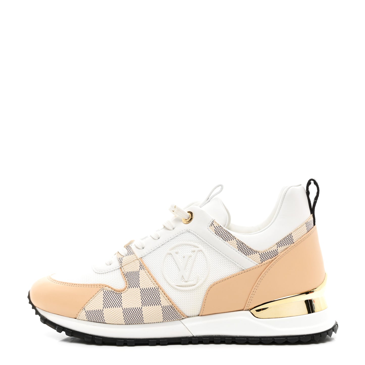 Calfskin Damier Azur Run Away Sneakers 39.5 White