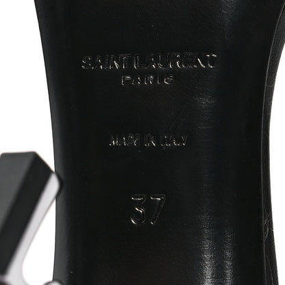 Saint Laurent Calfskin Opyum 85 Sandals 37 Black Silver 7 of 9
