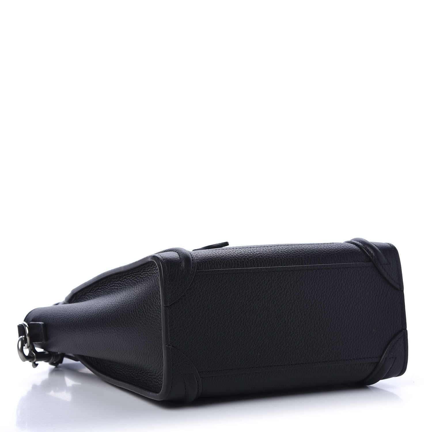 Celine Drummed Calfskin Nano Luggage Black 5 of 11