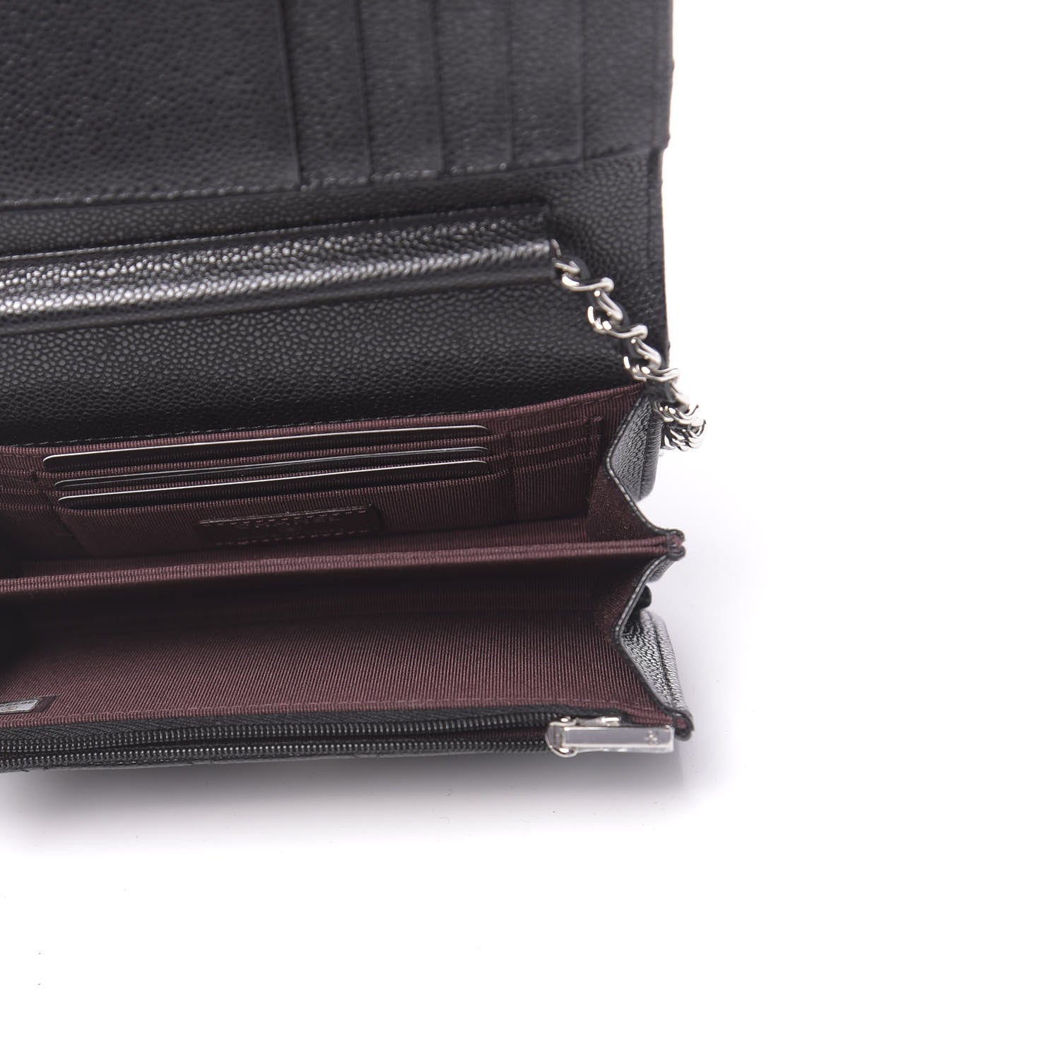 Chanel Caviar Quilted Mini Wallet On Chain WOC Black 5 of 11