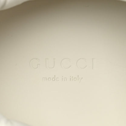 Gucci Calfskin Crystal Web Bee Embroidered Womens Ace Platform Sneakers 38 White 8 of 10