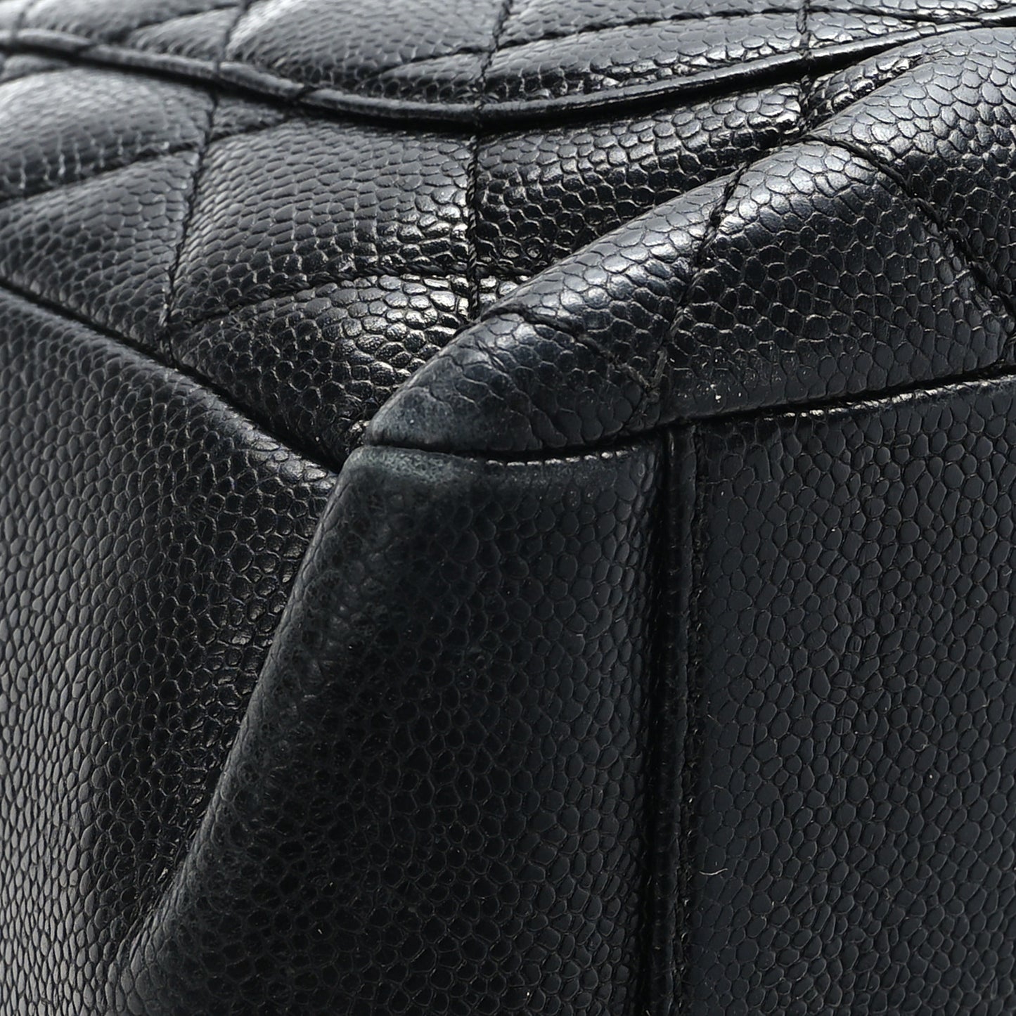 Caviar Quilted Grand Shopping Tote GST Black