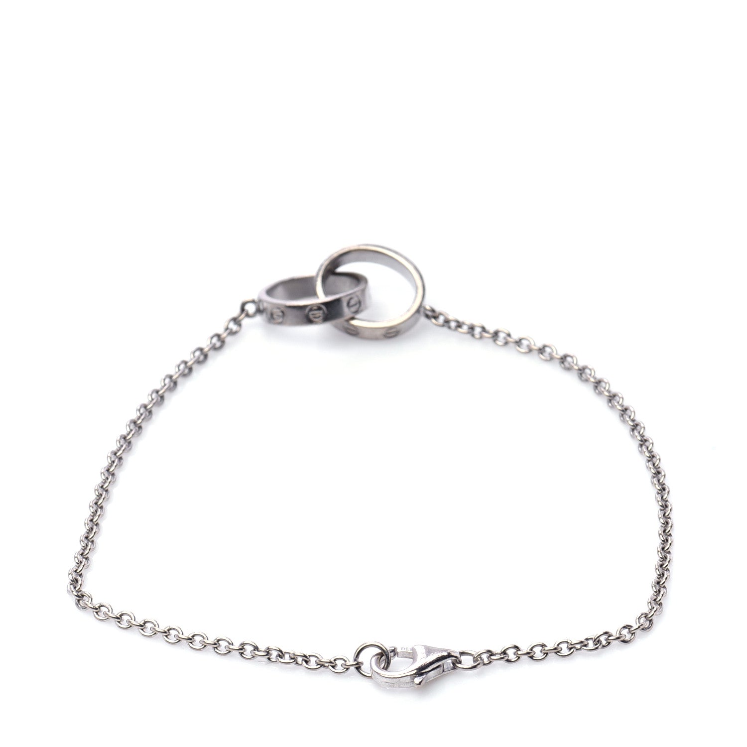 Cartier 18K White Gold Interlocking LOVE Bracelet 3 of 7