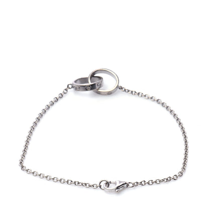 Cartier 18K White Gold Interlocking LOVE Bracelet 3 of 7