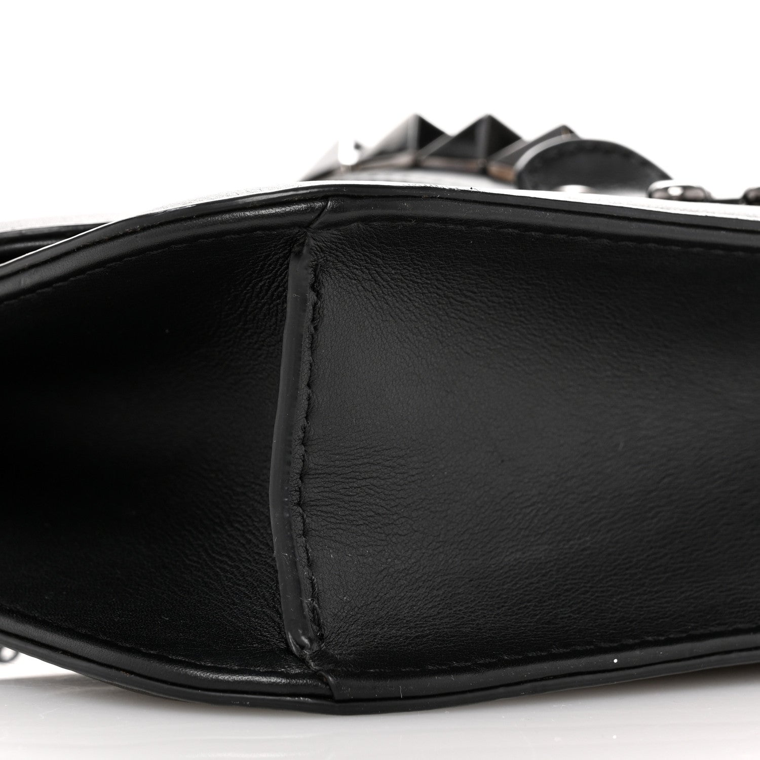 Valentino Garavani Vitello Medium Glam Lock Rockstud Flap Black 8 of 11