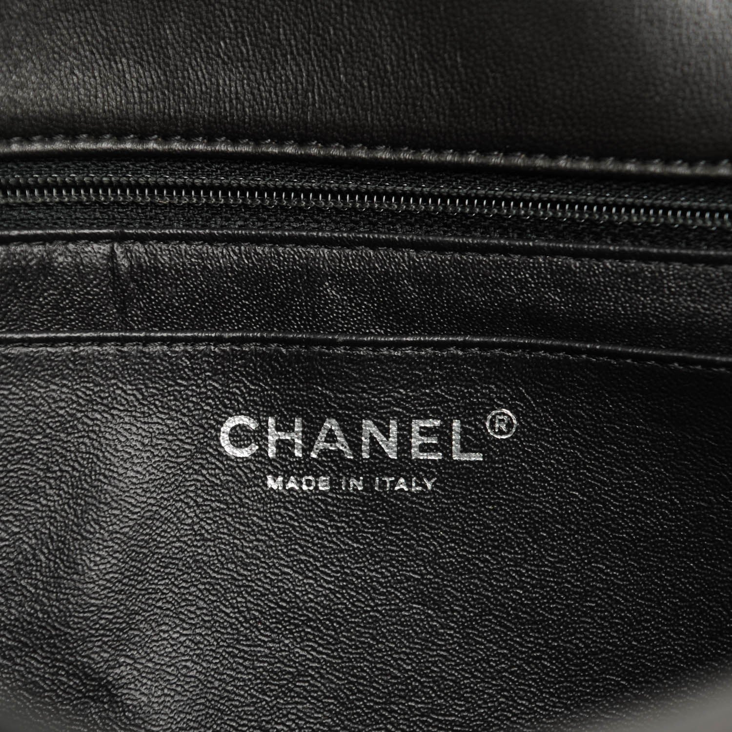 Chanel Lambskin Quilted Classic Twist Flap Black Grey 6 of 7