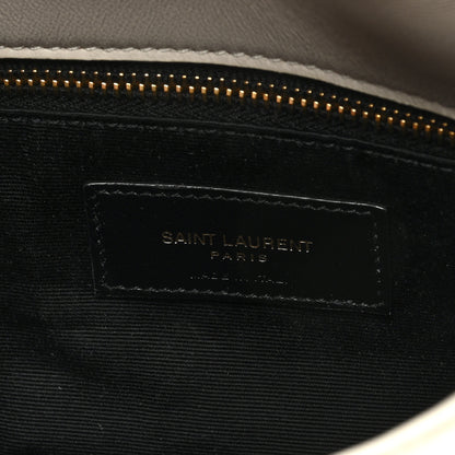 Saint Laurent Lambskin Quilted Toy Loulou Puffer Monogram Chain Satchel Crema Soft 6 of 9