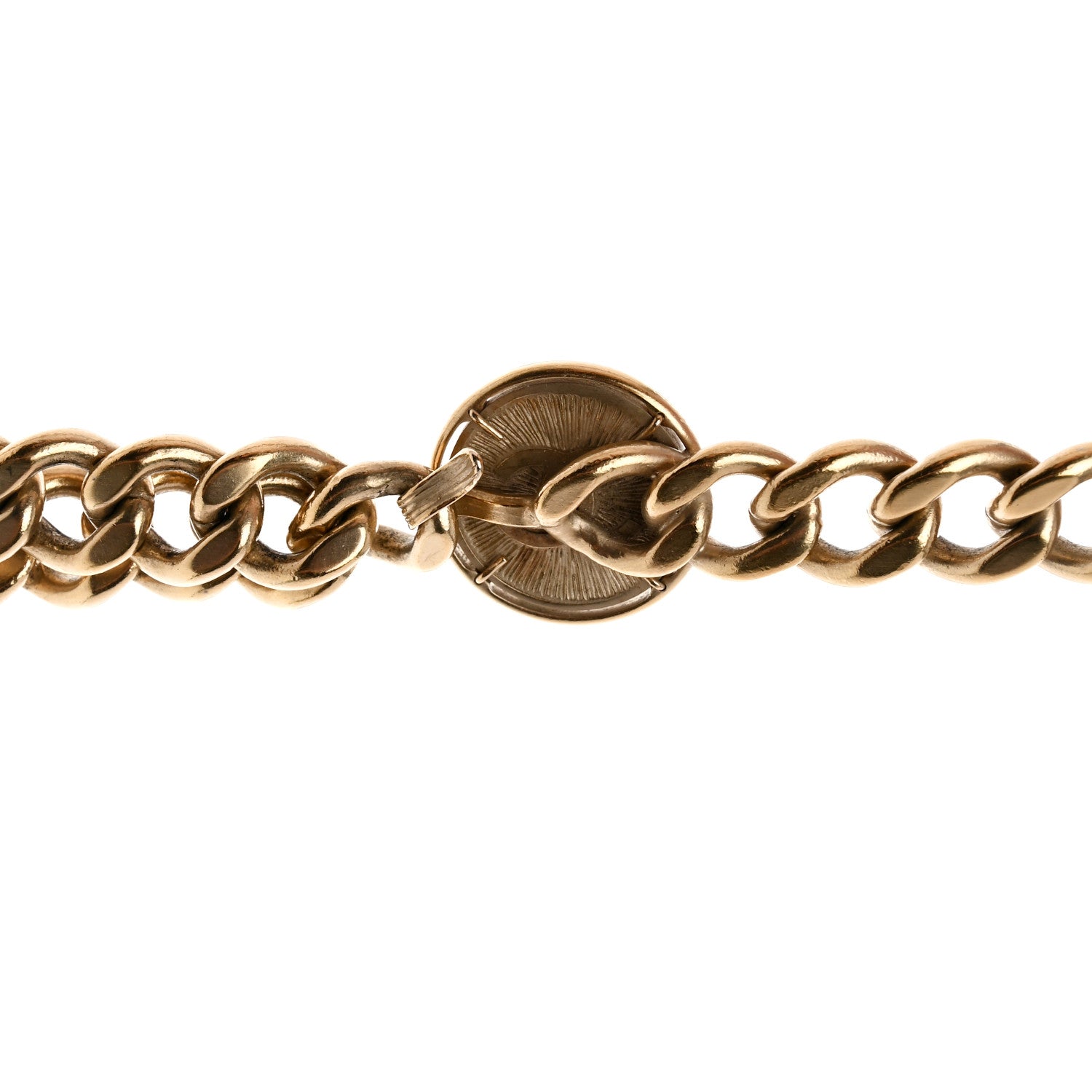 Chanel Metal Chain CC Medallion Belt Gold 3 of 4