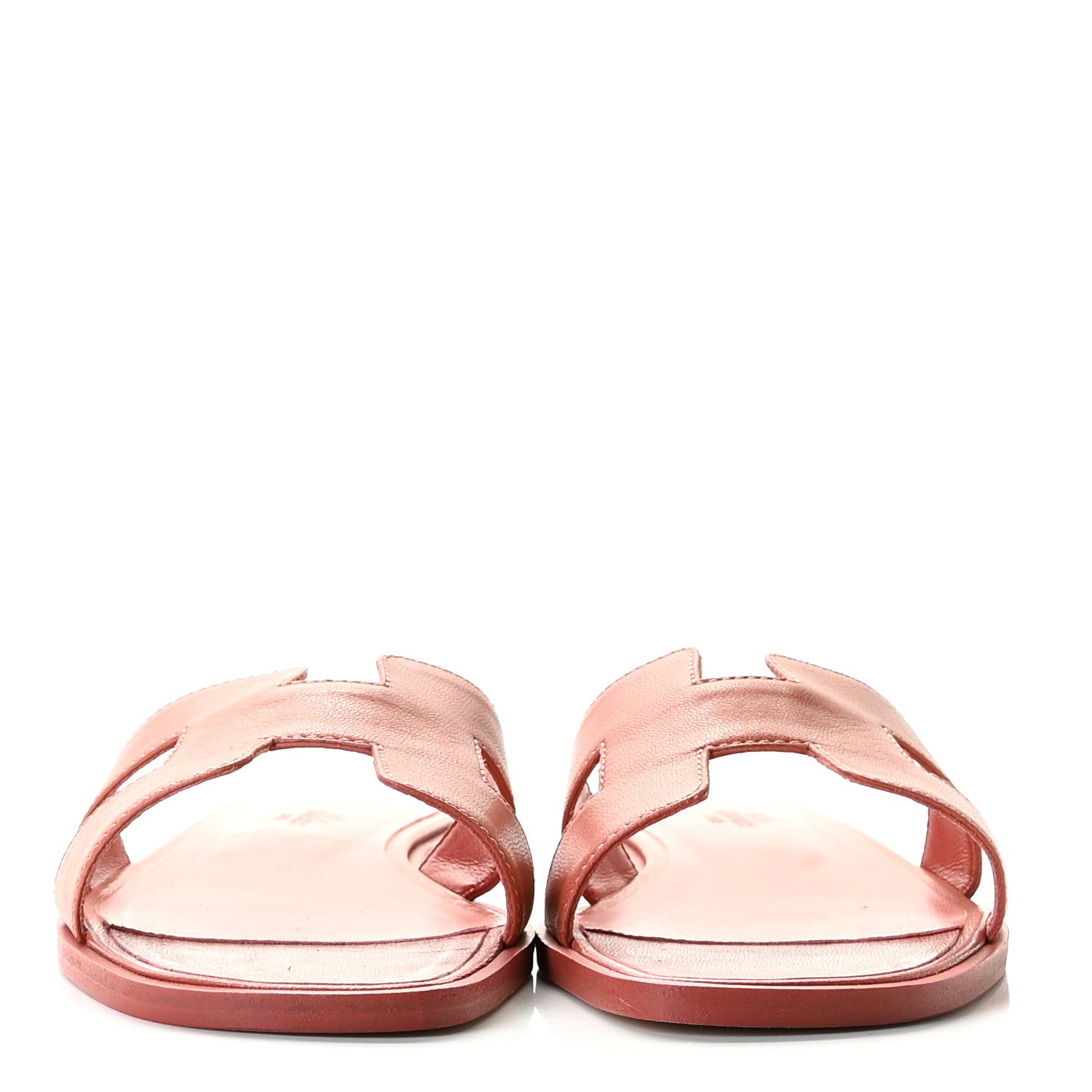 Hermes Chevre Oran Sandals 38.5 Rouge Blush 2 of 11