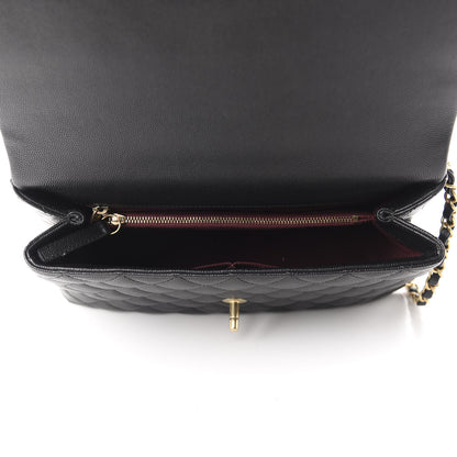 Chanel Caviar Quilted Small Coco Handle Flap Black 5 of 11