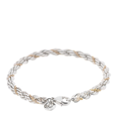 Tiffany Sterling Silver 18K Yellow Gold Rope Chain Bracelet 2 of 5