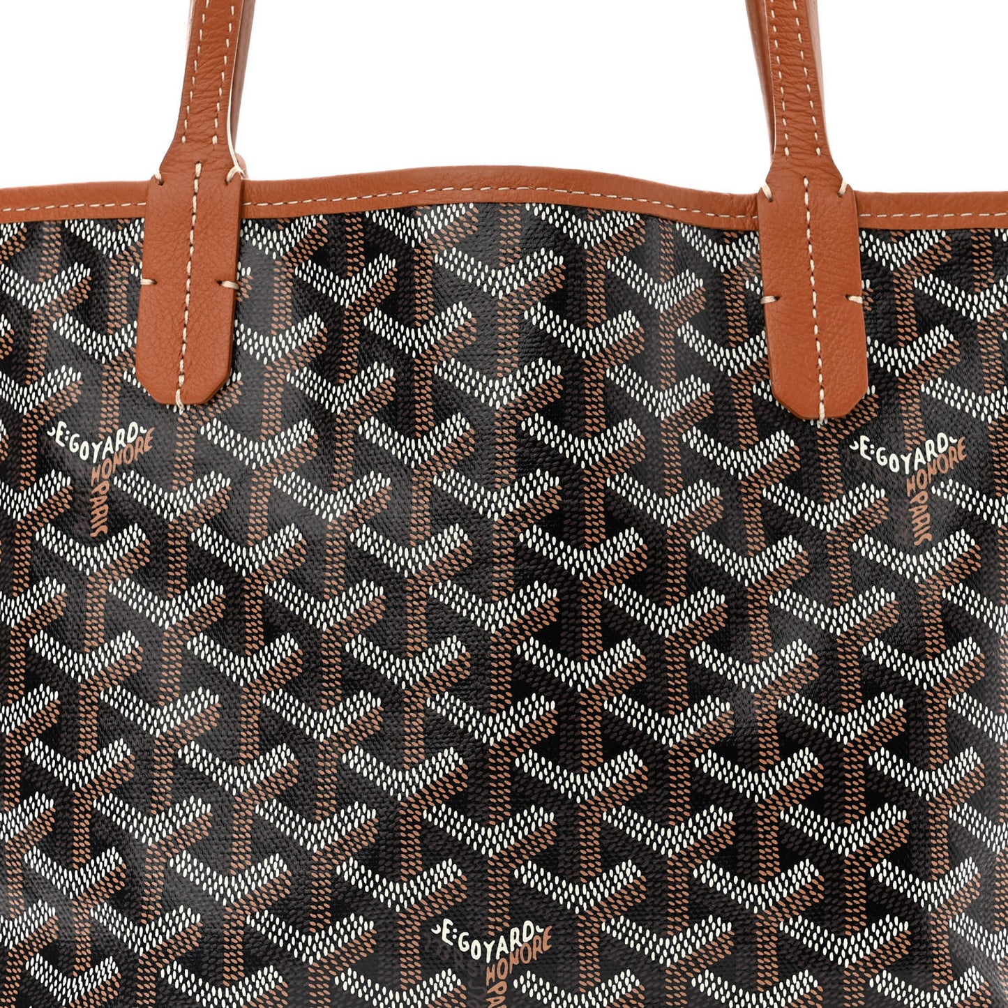 Goyardine Reversible Mini Anjou Black Gold