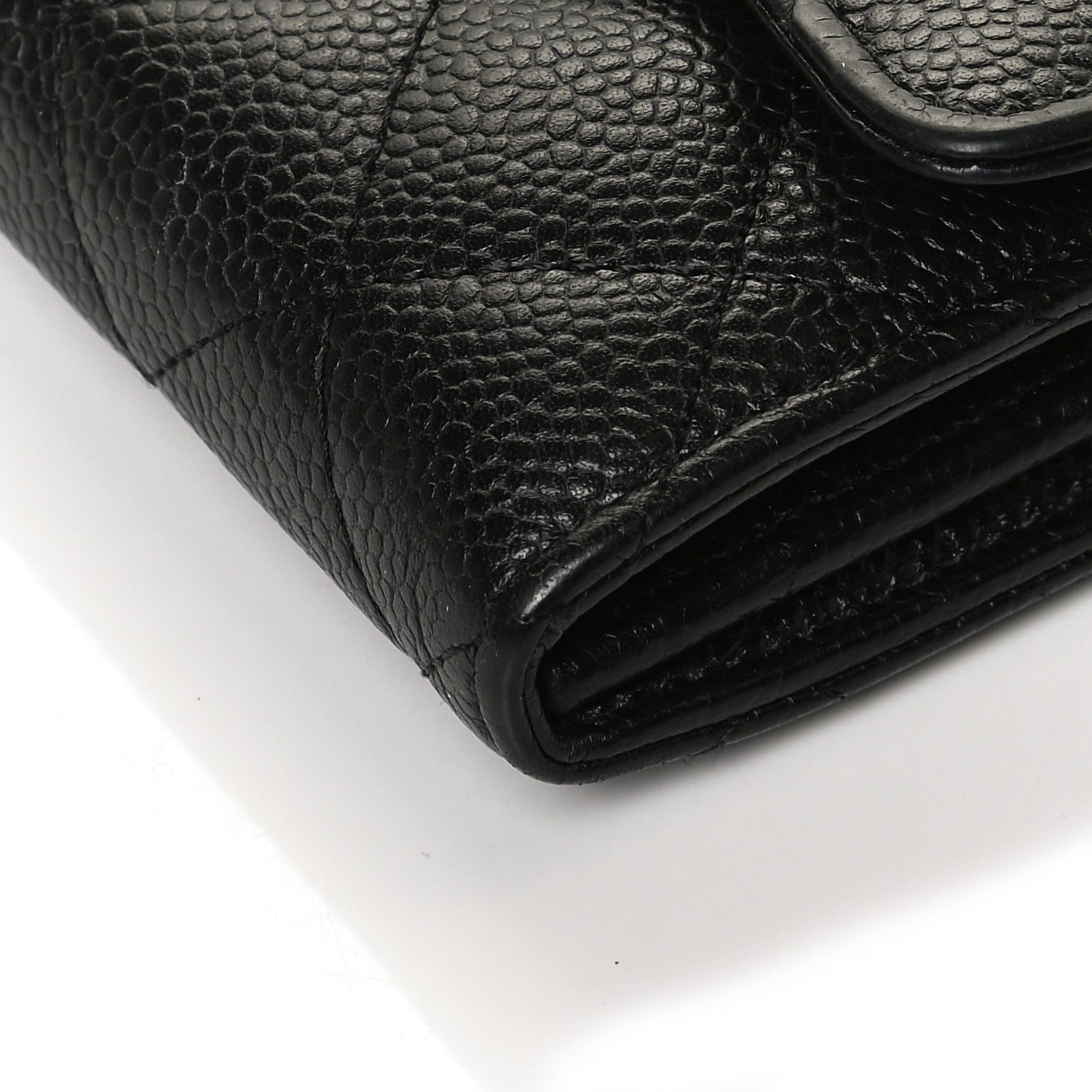 Chanel Caviar Quilted Large Gusset Flap Wallet Black 11 of 12