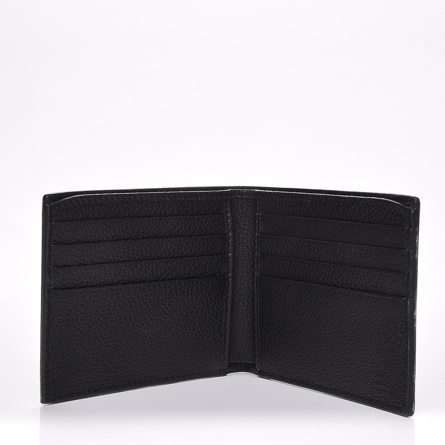 Cripto Calfskin Logo Bi-Fold Wallet Black Grege