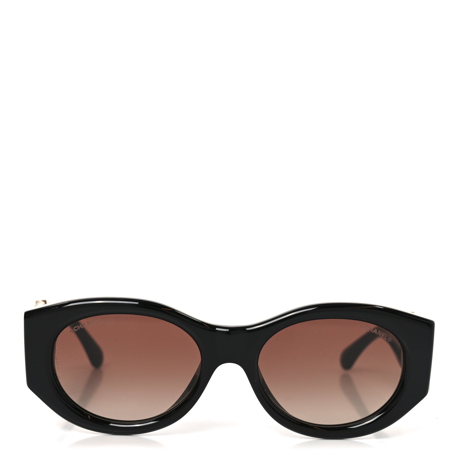 Chanel Acetate Calfskin Chain CC Sunglasses 5536-Q-A Black 2 of 7