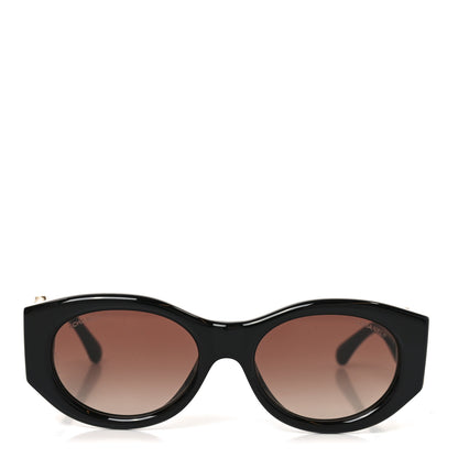 Chanel Acetate Calfskin Chain CC Sunglasses 5536-Q-A Black 2 of 7