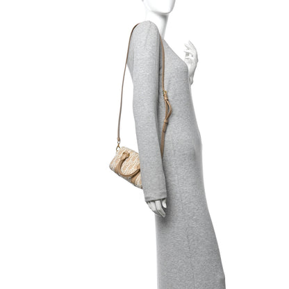 Christian Dior Oblique Chambray Groove 17 Bag Natural 2 of 13