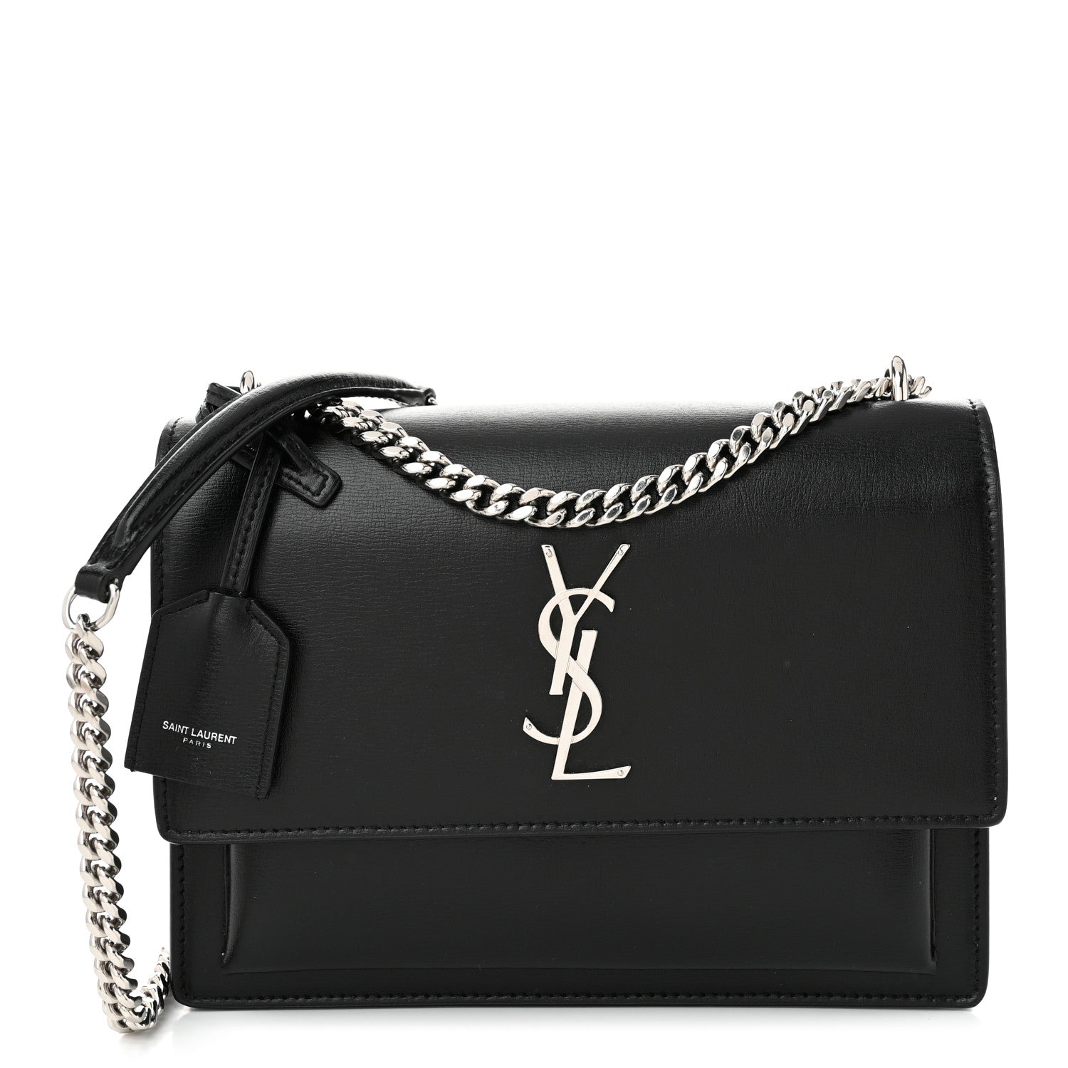 Saint Laurent Coated Bark Calfskin Medium Monogram Sunset Black 1 of 10