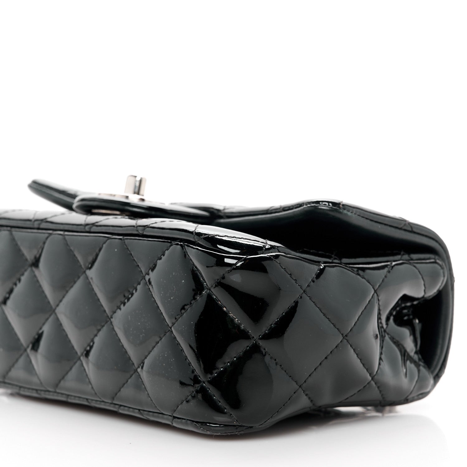 Chanel Patent Calfskin Quilted Mini Rectangular Flap Black 11 of 11