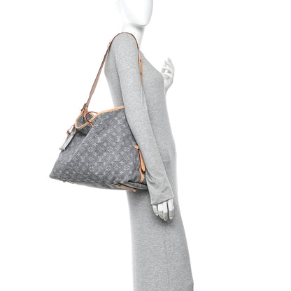 Louis Vuitton Monogram Denim CarryAll MM Washed Grey 2 of 11