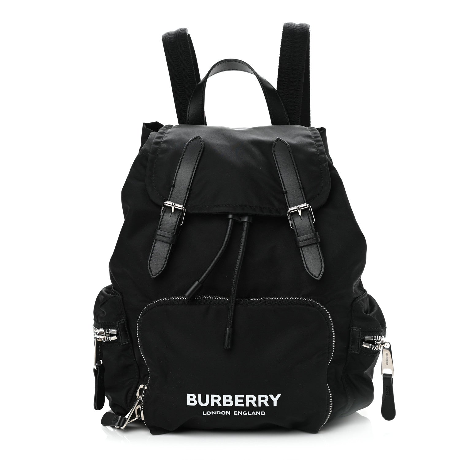 Burberry Nylon Logo Print Medium Rucksack Backpack Black 1 of 11