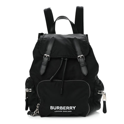 Burberry Nylon Logo Print Medium Rucksack Backpack Black 1 of 11