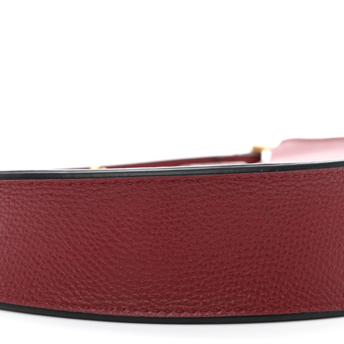 Grainy Calfskin Mini Vlogo Hobo Cerise