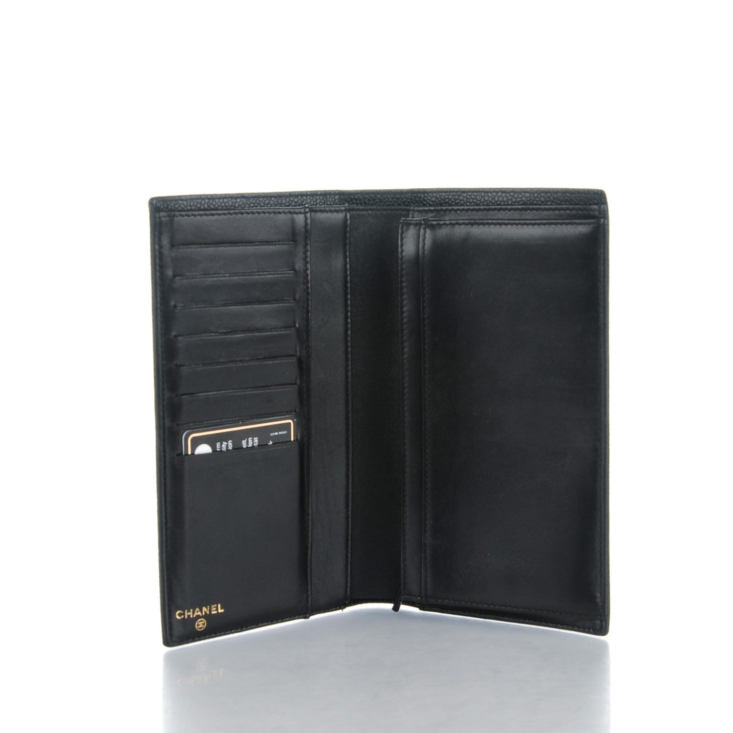 Chanel Caviar Timeless CC Yen Wallet Black 5 of 8