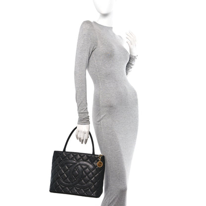 Chanel Caviar Quilted Medallion Tote Black 2 of 10