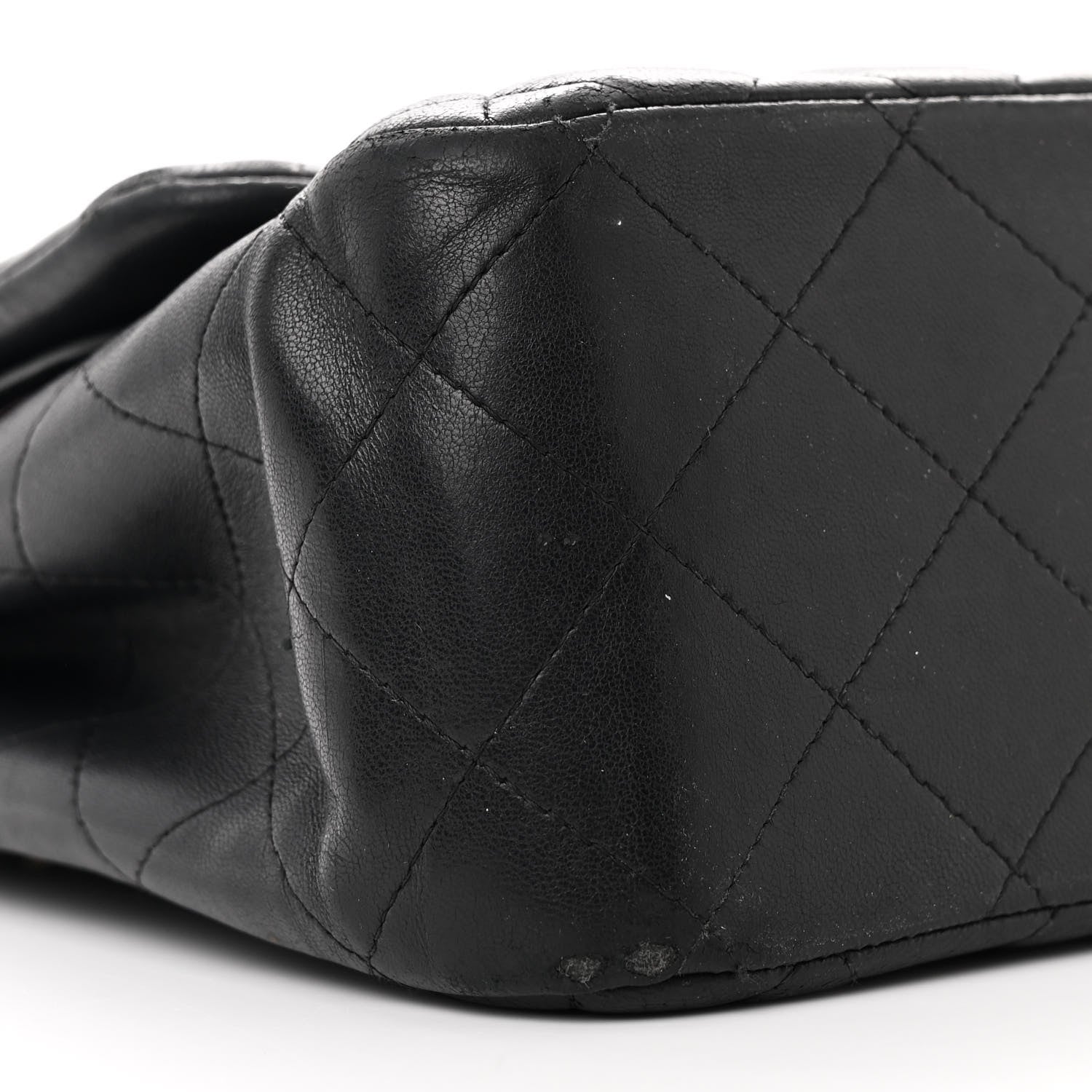 Chanel Lambskin Quilted Jumbo Double Flap Black 9 of 13