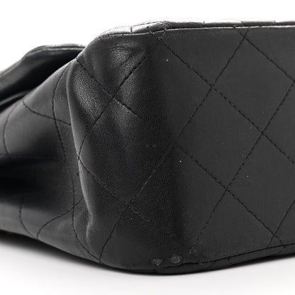Chanel Lambskin Quilted Jumbo Double Flap Black 9 of 13