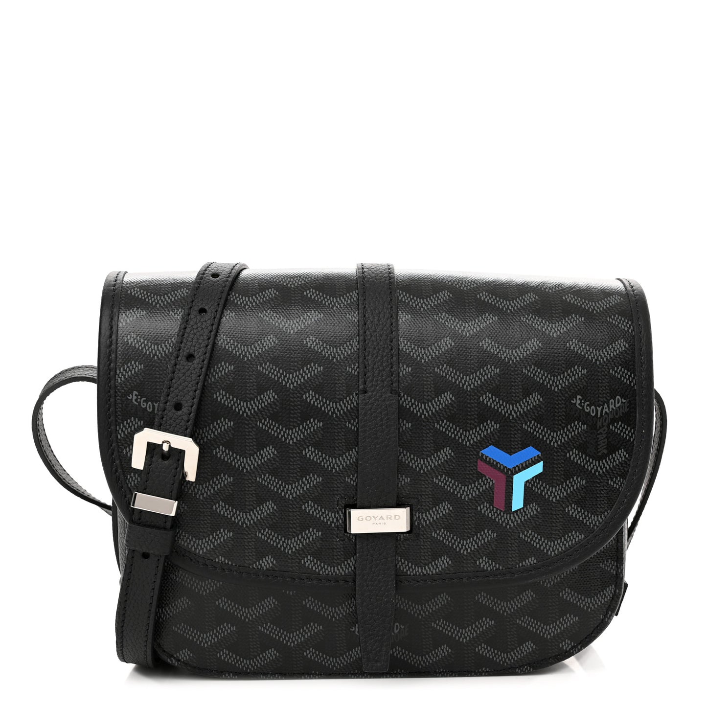 Goyardine Belvedere III PM Messenger Bag Jet Black