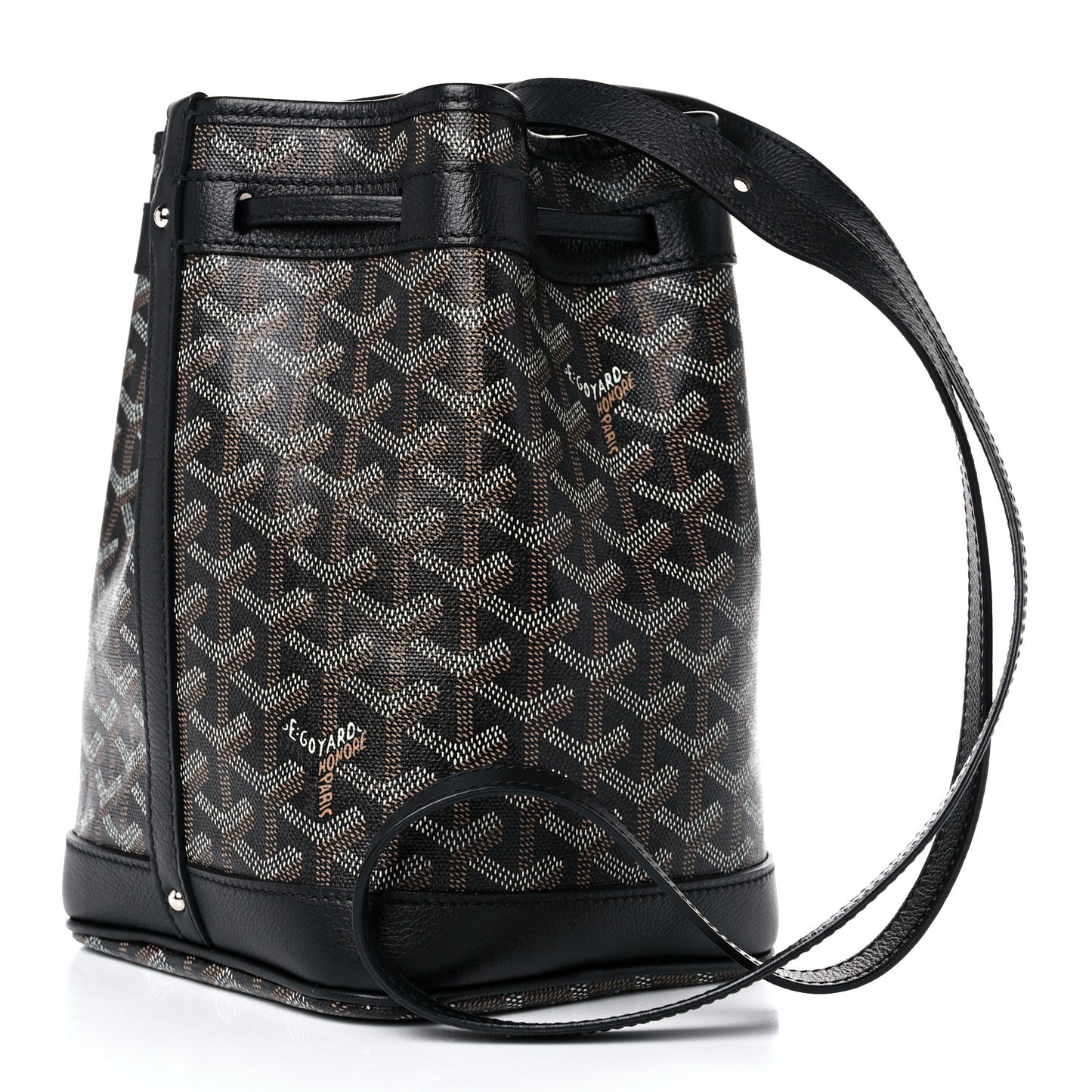 Goyardine Petit Flot Bucket Bag PM Black