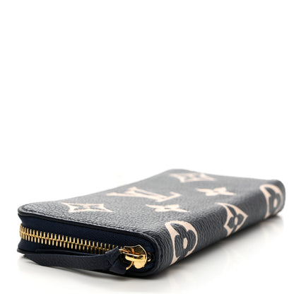 Louis Vuitton LOUIS VUITTON Empreinte Monogram Giant Clemence Wallet Dark Blue 4 of 7