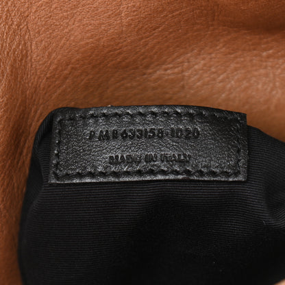 Saint Laurent Crinkled Calfskin Matelasse Monogram Medium Niki Chain Satchel Caramel 6 of 9