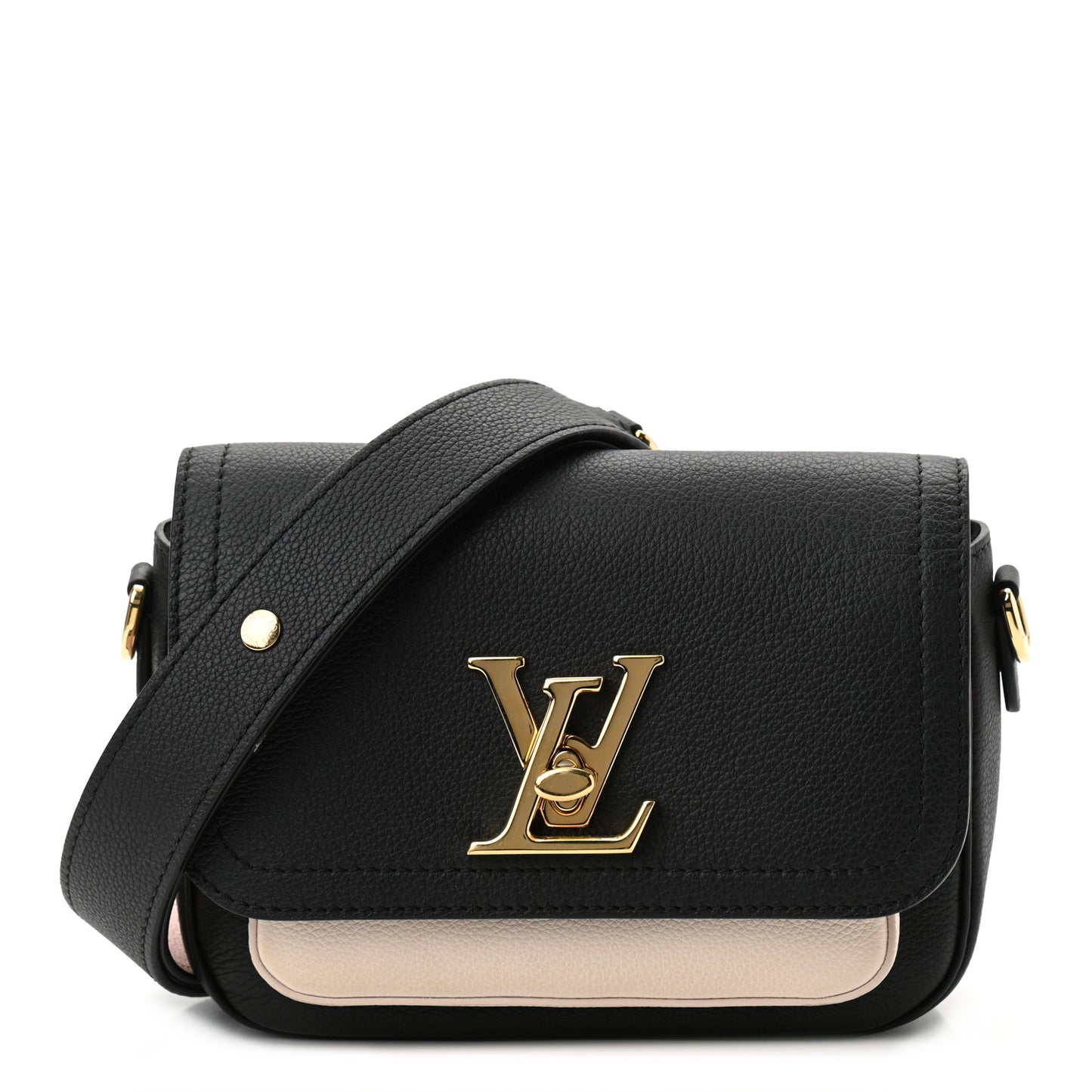 Grained Calfskin Lockme Tender Black