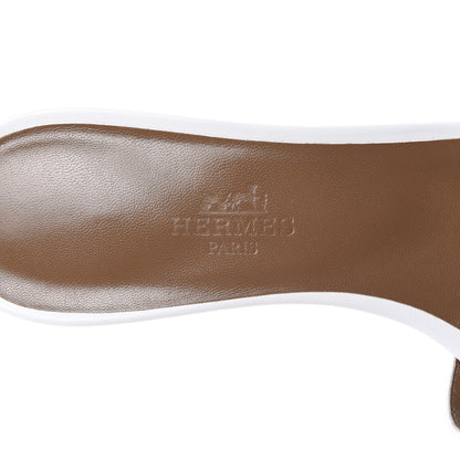 Hermes Calfskin Oasis Sandals 36 White 7 of 8
