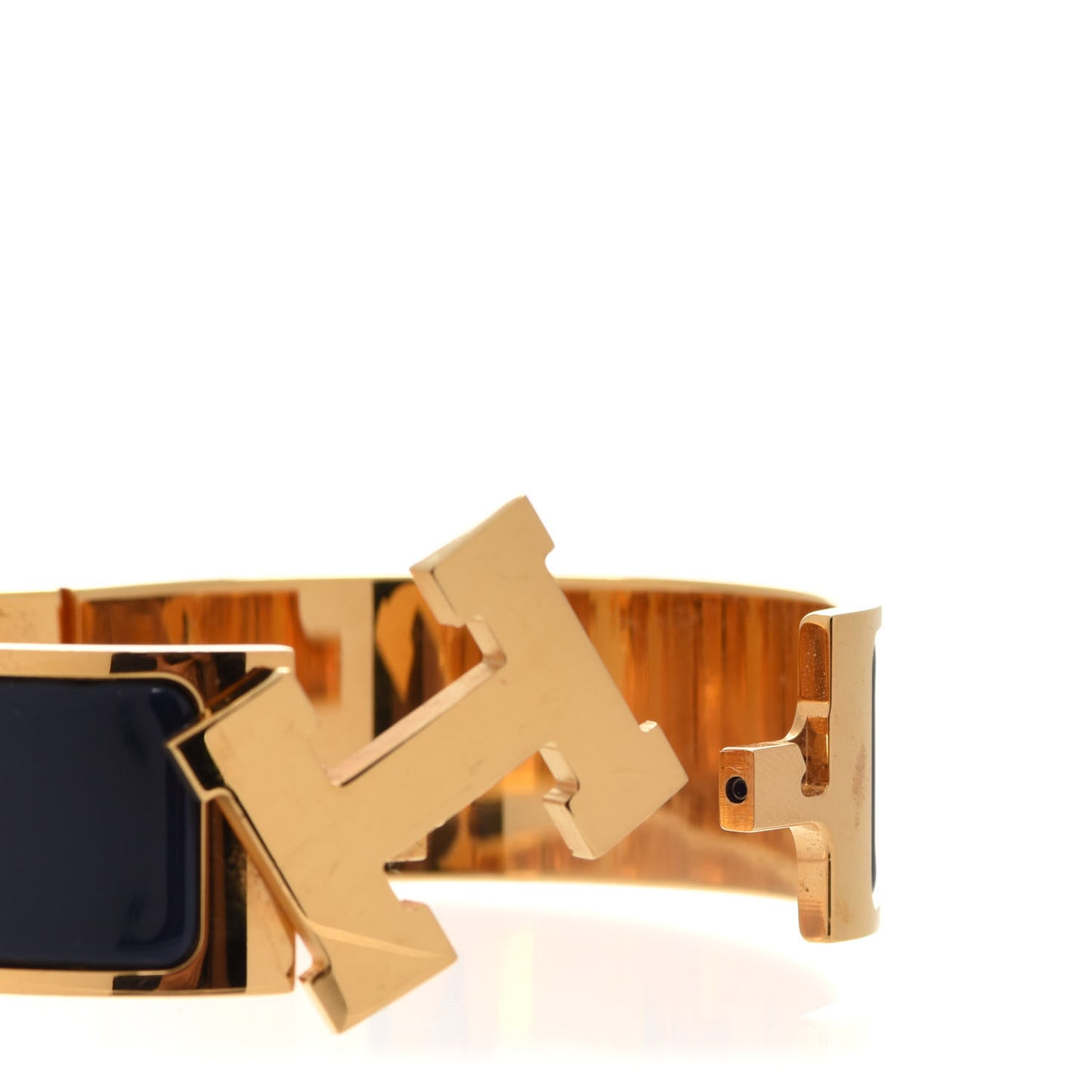 Enamel Wide Clic Clac H Bracelet PM Bleu Indigo