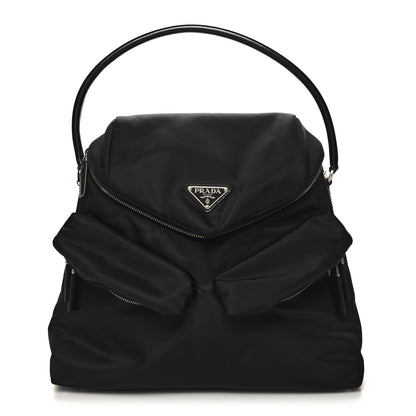 Prada Nylon Tessuto Nappa Symbols Signaux Hobo Bag Black 1 of 9