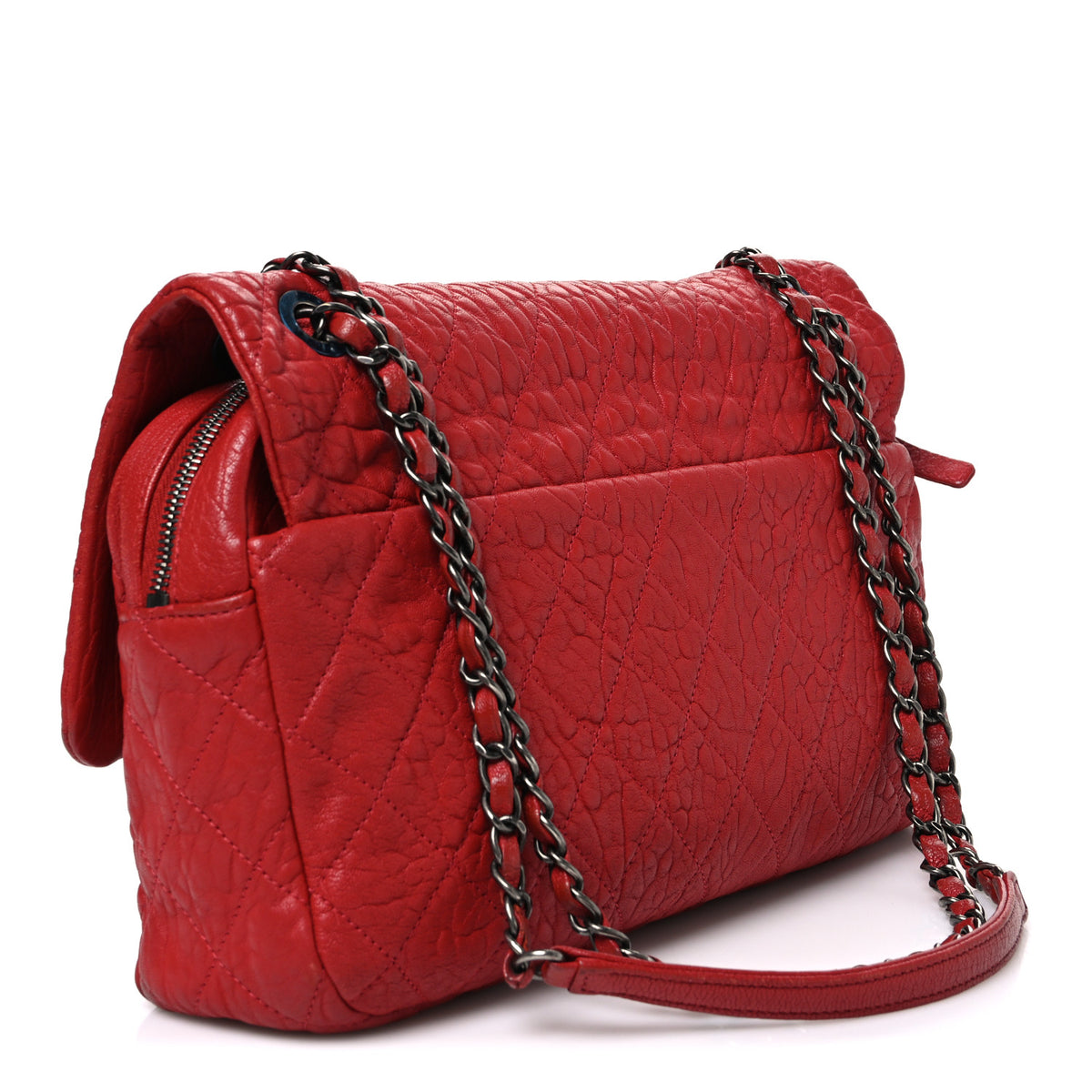 Sheepskin Quilted Jumbo Easy Flap Dark Pink